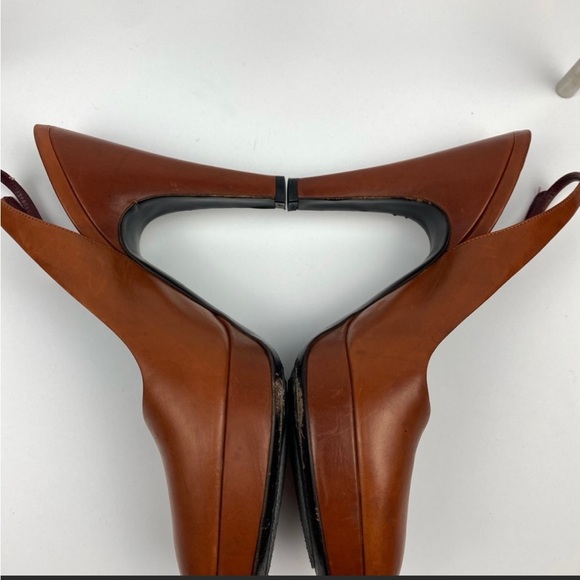 Prada teak sling back round heels AUTHENTIC $$PRICED 2 SELL 💥 - Picture 8 of 16